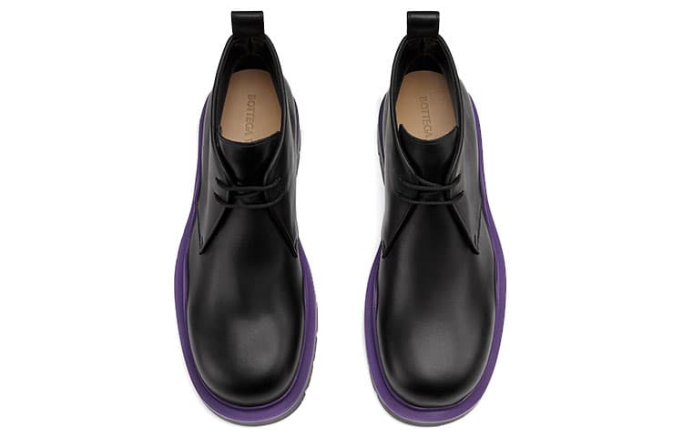 Ботинки для пустыни Bottega Veneta Tire Черный Фиолетовый