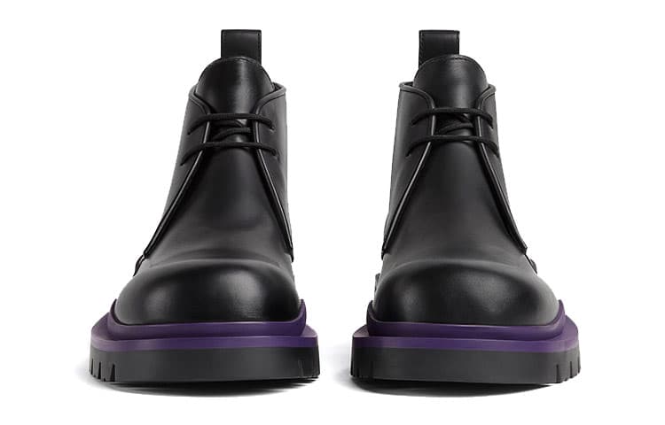 Ботинки для пустыни Bottega Veneta Tire Черный Фиолетовый