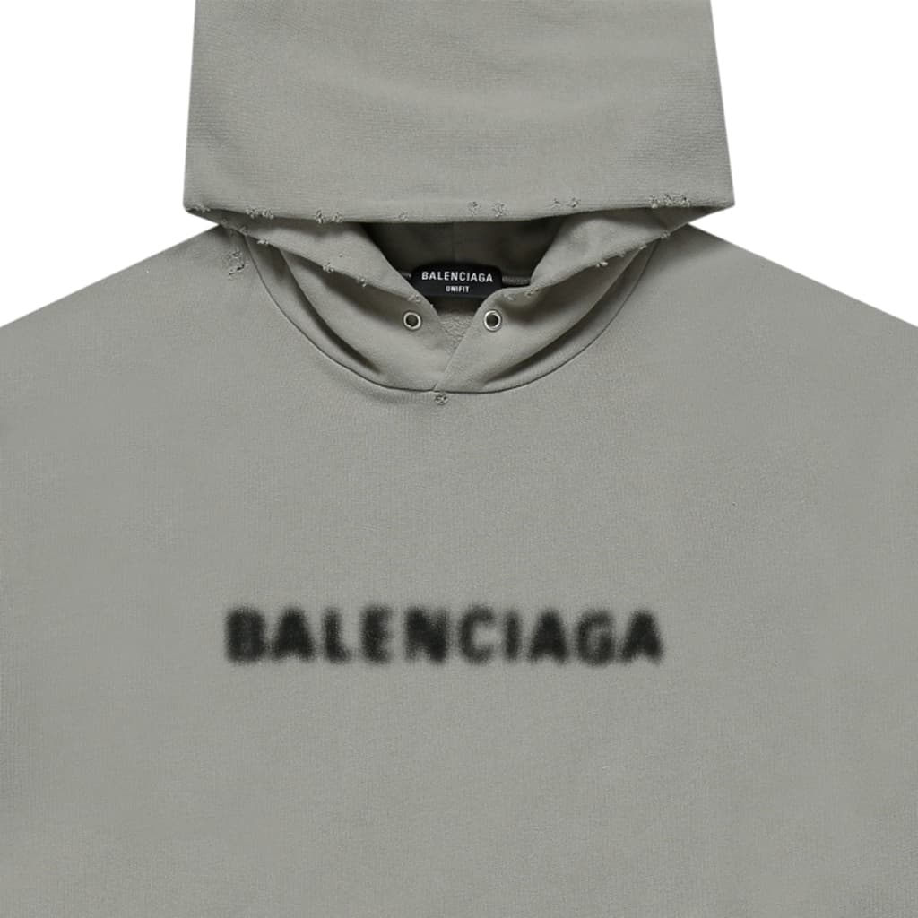 Balenciaga худи с размытым логотипом