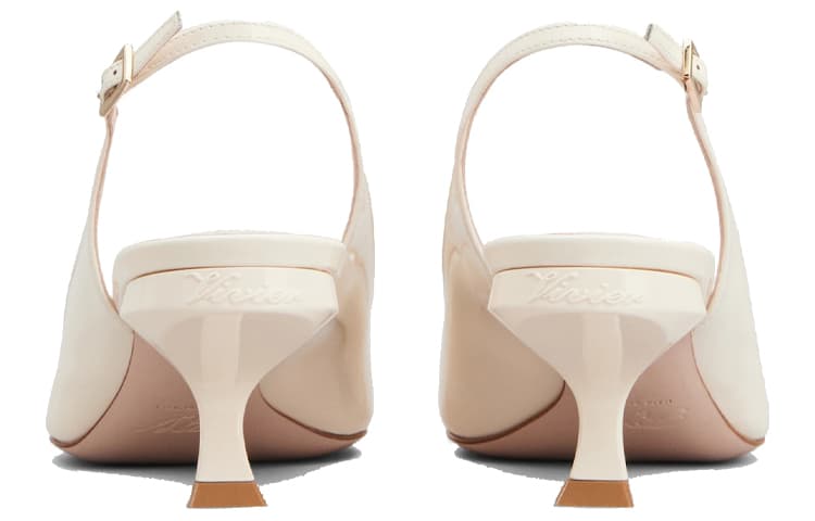 Roger Vivier Женские туфли на тонком каблуке на высоком каблуке 5,5 см, кремового цвета