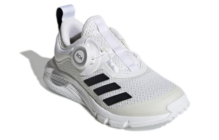 Adidas Boa K Нескользящие устойчивые к истиранию низкие детские кроссовки Белый Черный Детские