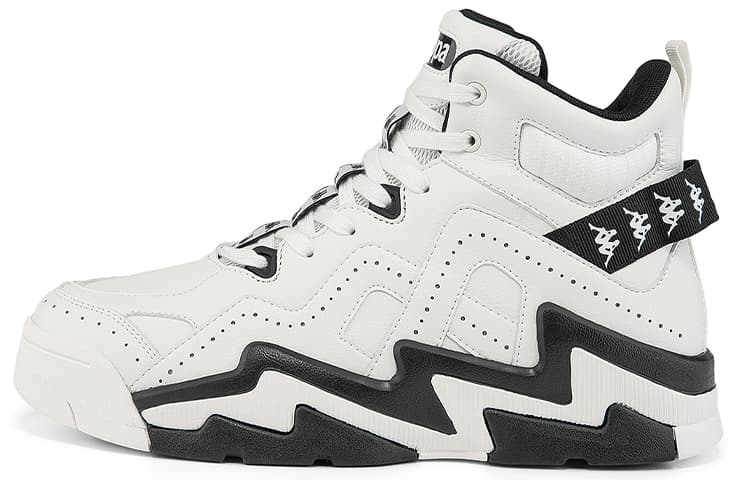 Kappa High top Skateboard Shoes Unisex White Black