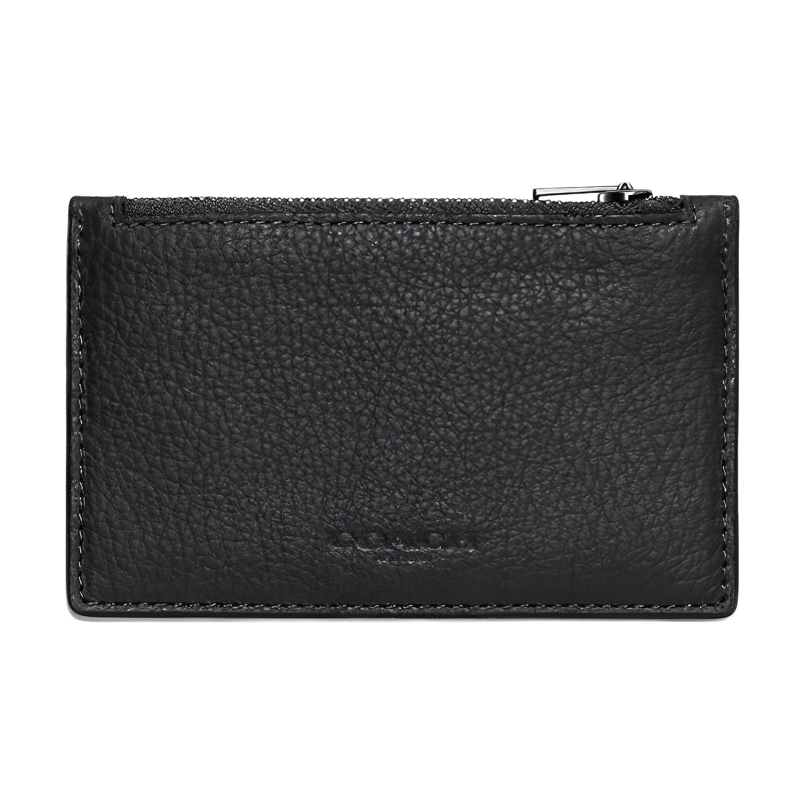 COACH Card Case Pebble Texture Cow Leather Coin Purse, Card Holder Unisex Black
