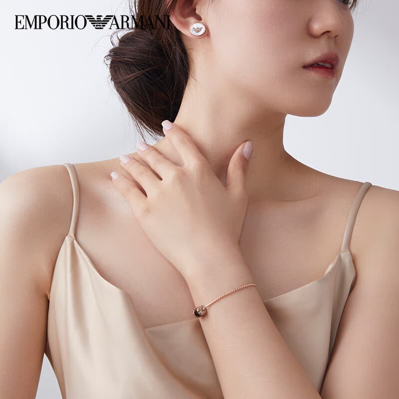 EMPORIO ARMANI Браслеты из нержавеющей стали Женские розовое золото