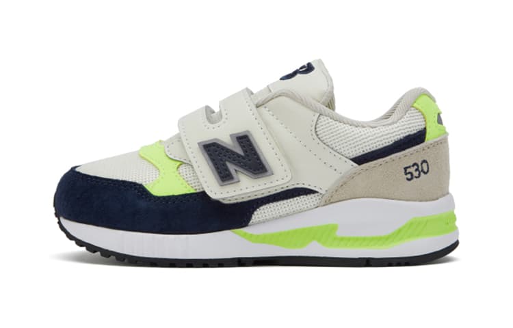 New Balance Low Top Running Shoes Beige Blue Green Children Aged 3 7 Years Old