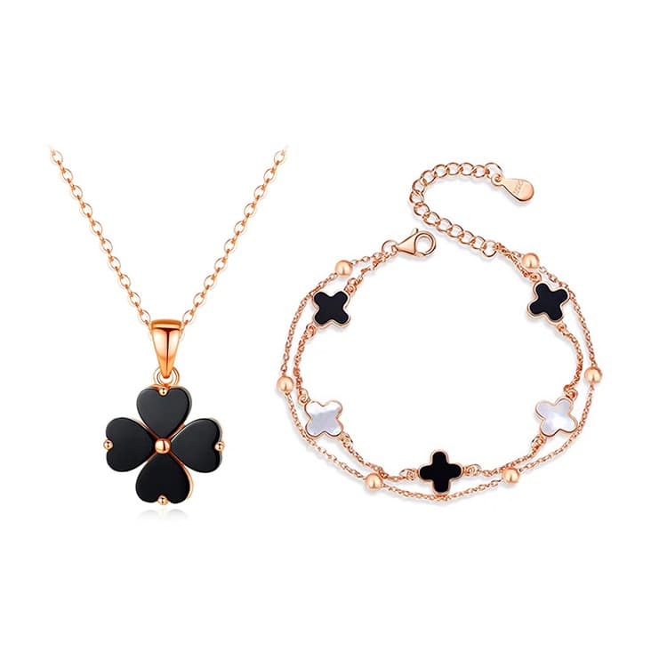 Love Link S925 Серебряные браслеты женские розовое золото