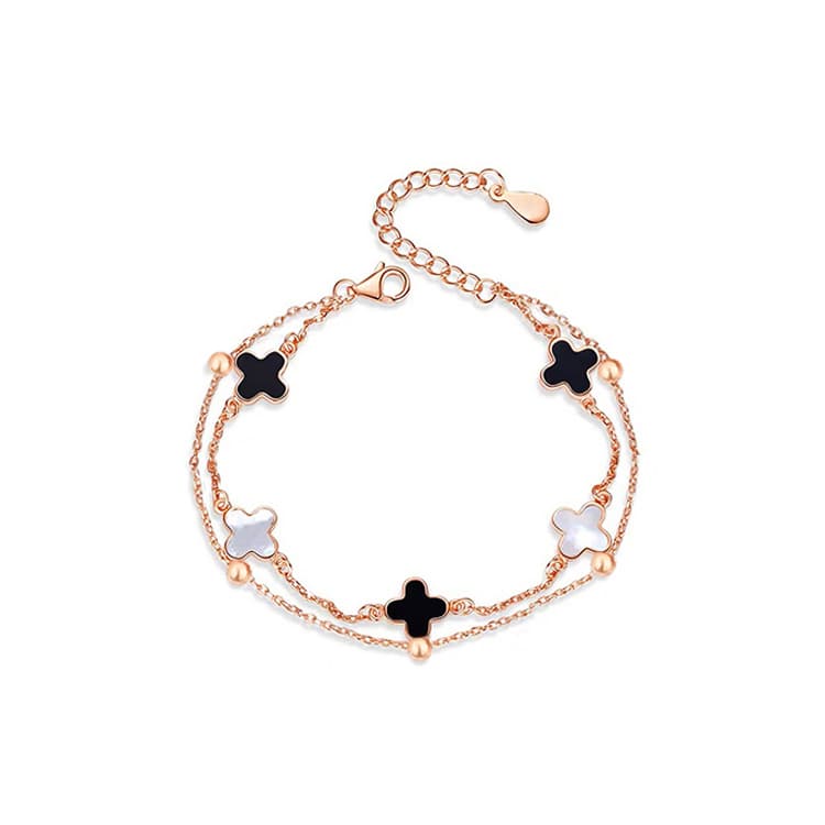 Love Link S925 Серебряные браслеты женские розовое золото