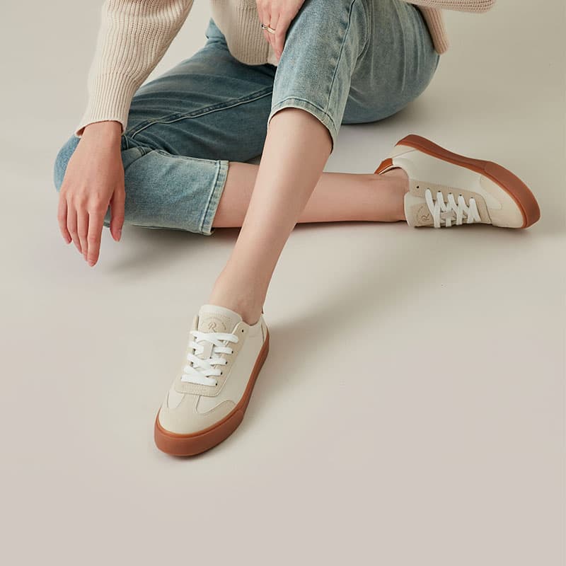 Rockfish Водонепроницаемая коллекция Низкие стильные туфли для скейтбординга Женские белые экрю