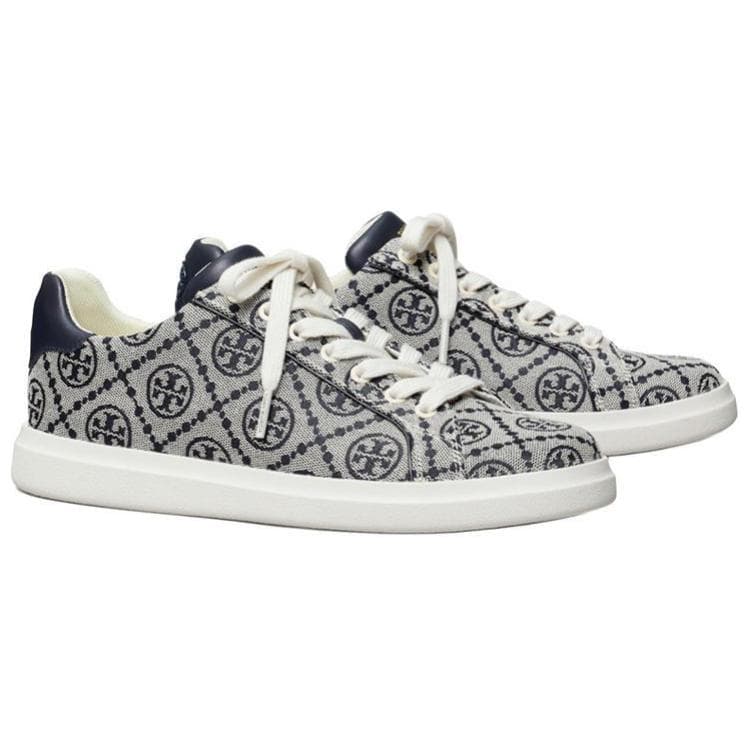TORY BURCH T Monogram Court Нескользящие низкие стильные туфли для скейтбординга женские синие