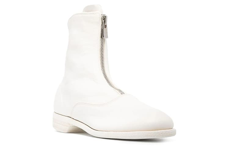 GUIDI Кожаные ботинки с круглым носком