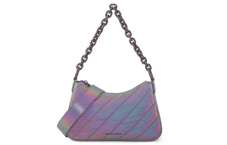 CHARLES&KEITH Тканевая сумка на плечо, женская, маленький размер, разноцветная