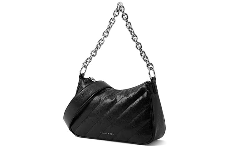 CHARLES&KEITH Тканевая сумка на плечо, женская, маленький размер, разноцветная