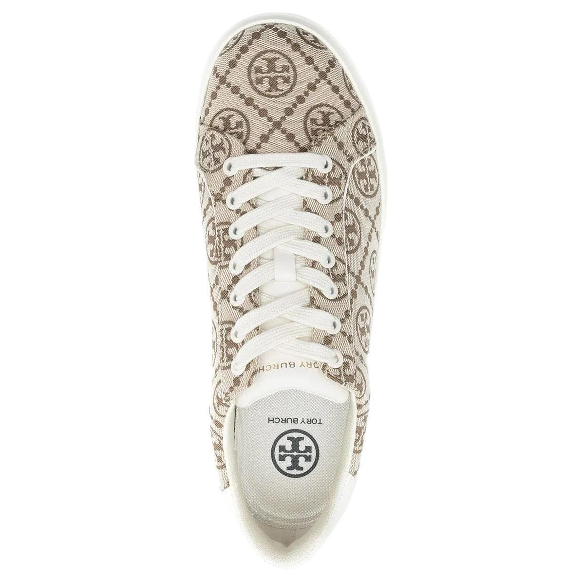 TORY BURCH Howell T Monogram Court низкие стильные туфли для скейтбординга женские коричневые