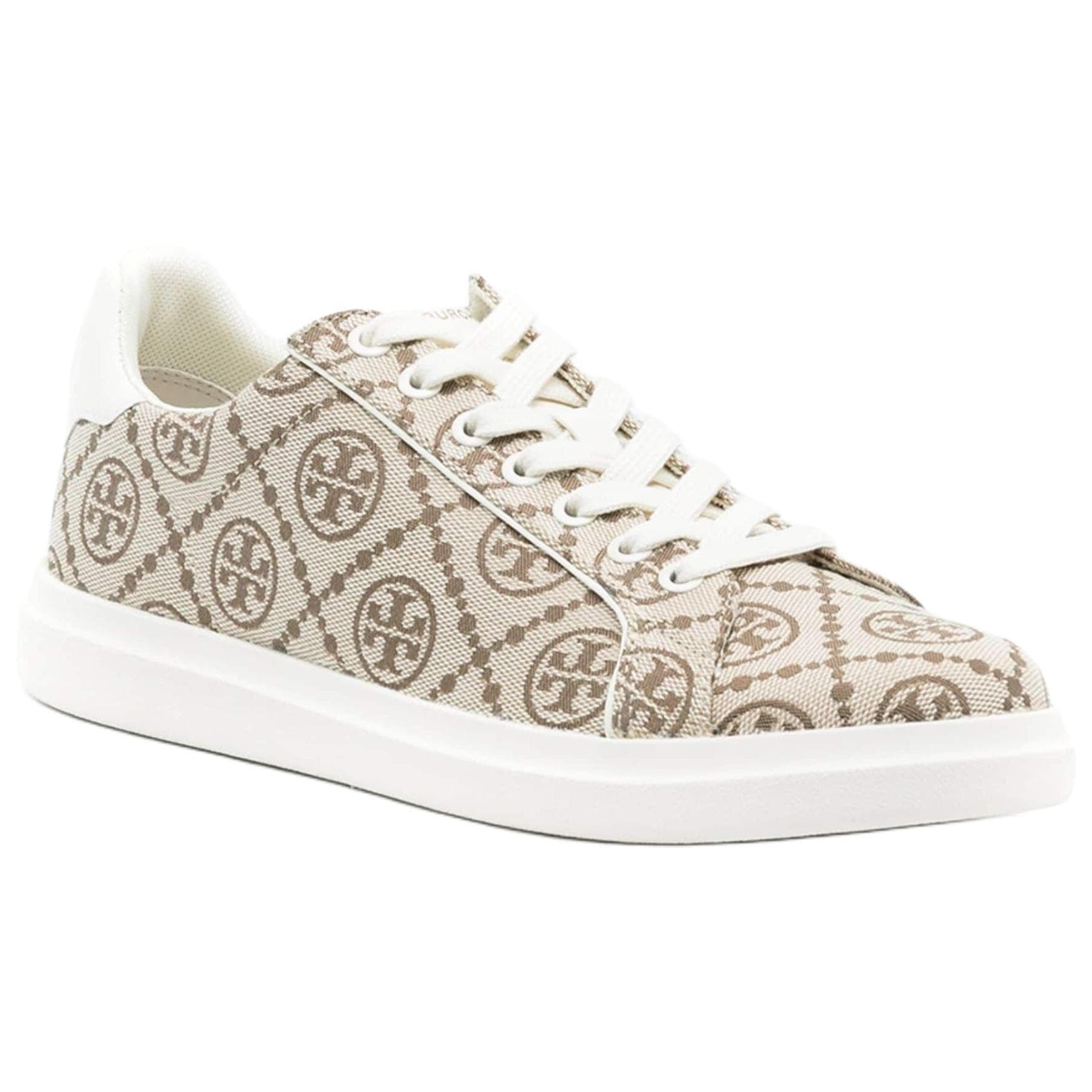 TORY BURCH Howell T Monogram Court низкие стильные туфли для скейтбординга женские коричневые