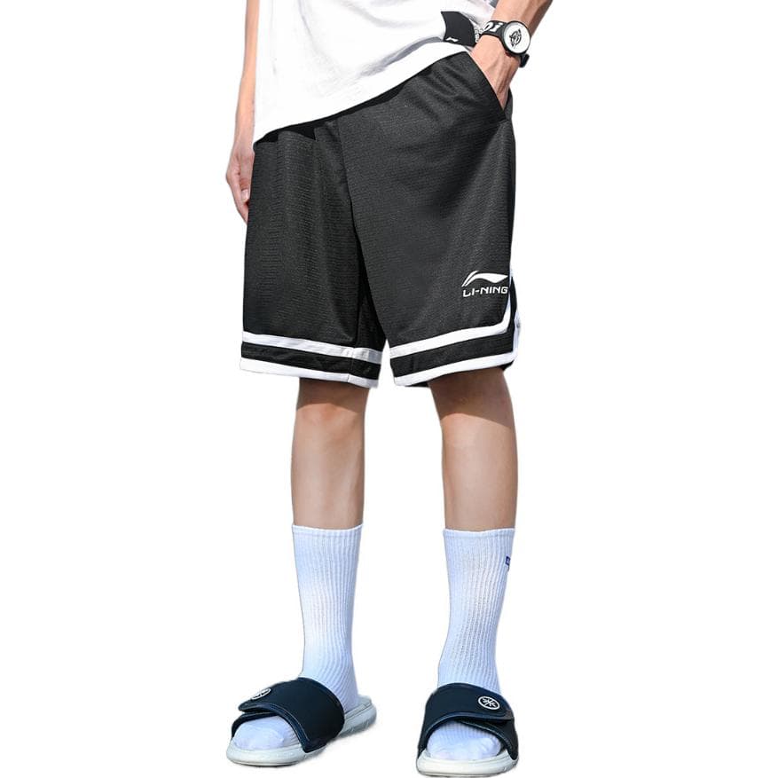 Повседневные шорты мужские черные с подкладкой