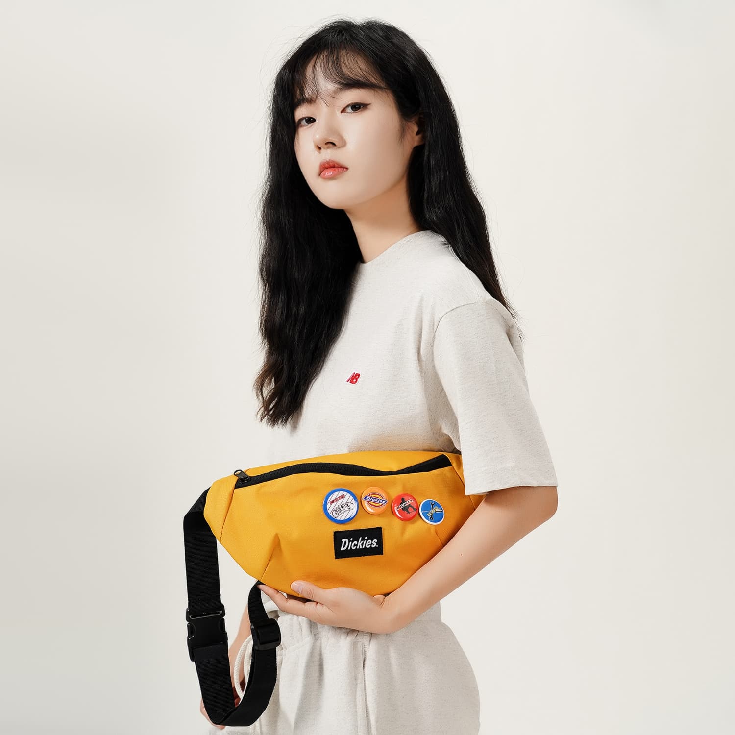 Сумка-слинг из полиэстера Dickies унисекс, желтая