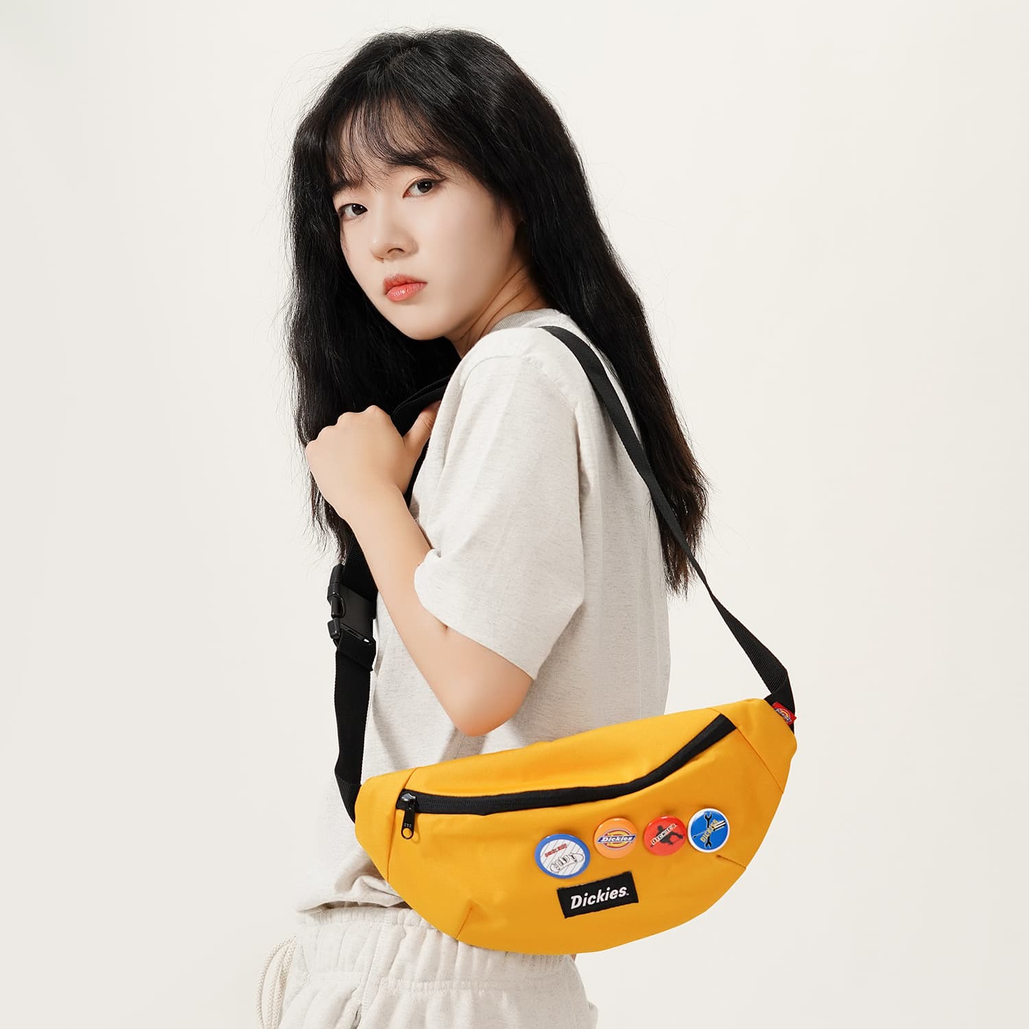 Сумка-слинг из полиэстера Dickies унисекс, желтая