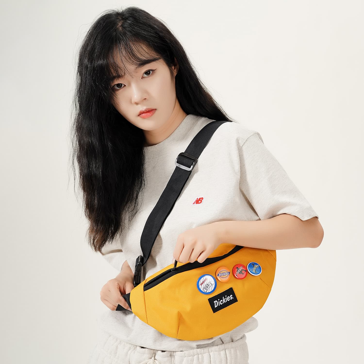 Сумка-слинг из полиэстера Dickies унисекс, желтая