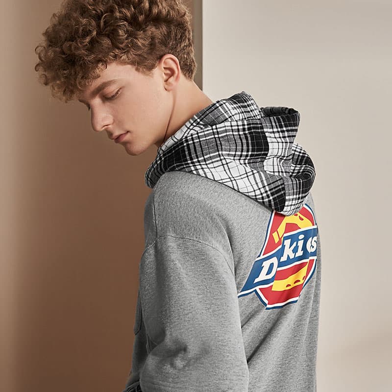 Толстовка Dickies мужская средняя перьевая серая