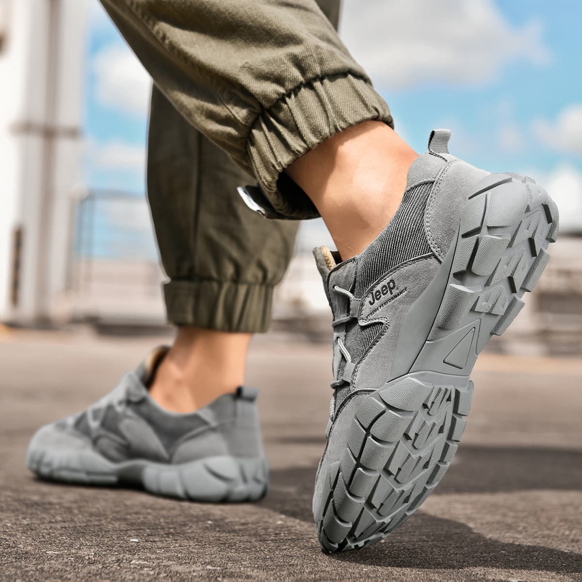 Джип-туризм и альпинизм, устойчивая к истиранию, дышащая, легкая уличная обувь с низким берцем, мужская, серая