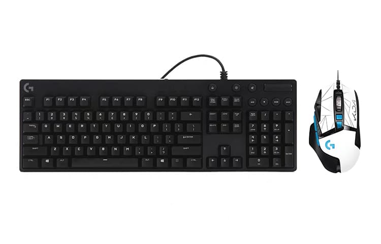 Logitech G610 Gaming Mechanical Keyboard+G502 K/DA Hero Limited Edition, Wired Gaming Mouse Keyboard & Mouse Set