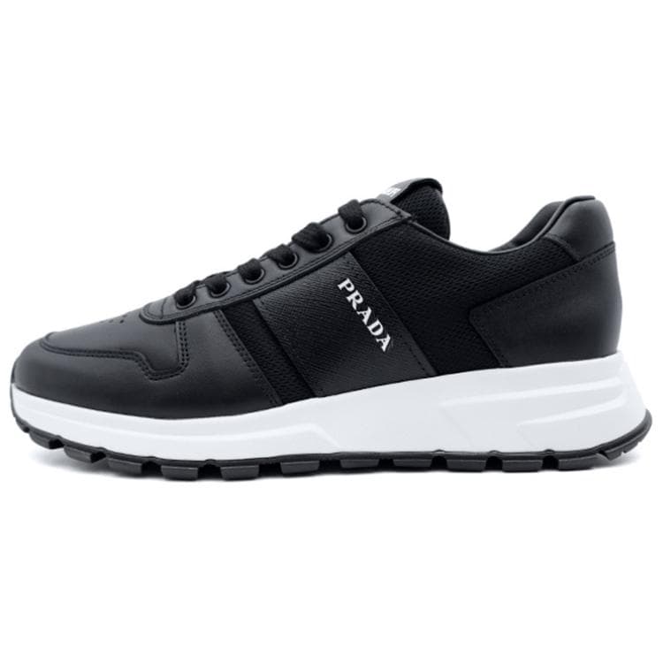 PRADA Prax 1 Leather Low Top Black