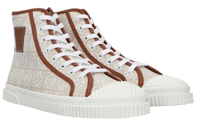 LOEWE Высокие стильные туфли для скейтбординга женские коричневые