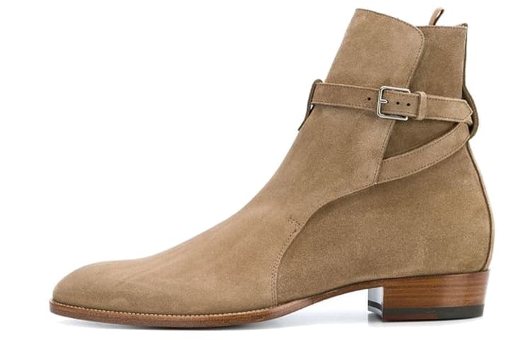 SAINT LAURENT Wyatt Jodhpur Boot Tobacco Suede