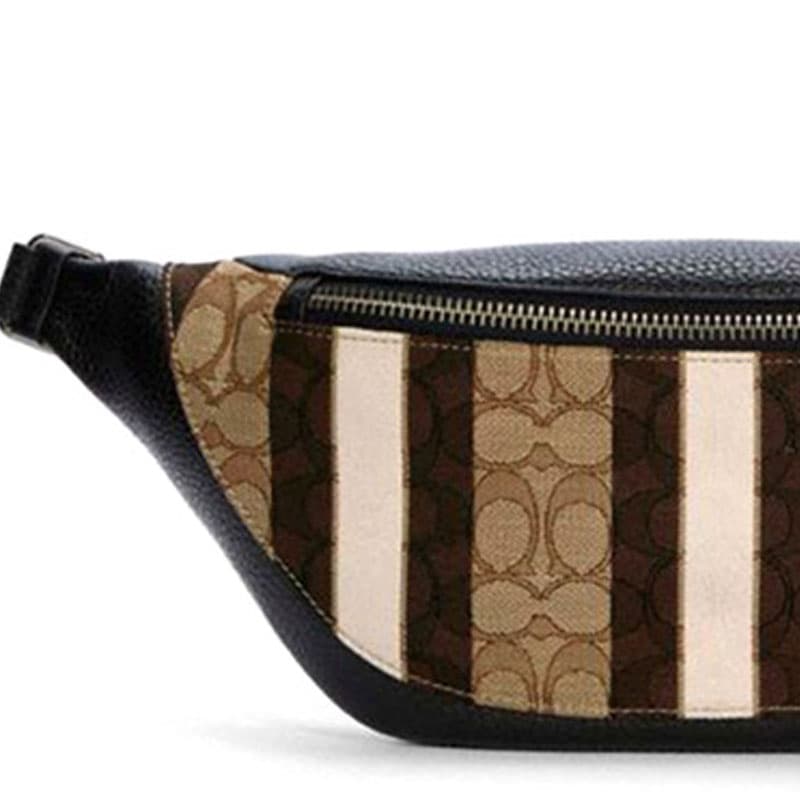 Холщовая сумка через плечо из воловьей кожи COACH Warren, слинг-сумка, поясная сумка, большая мужская мужская сумка цвета хаки и коричневого цвета, многоцветная