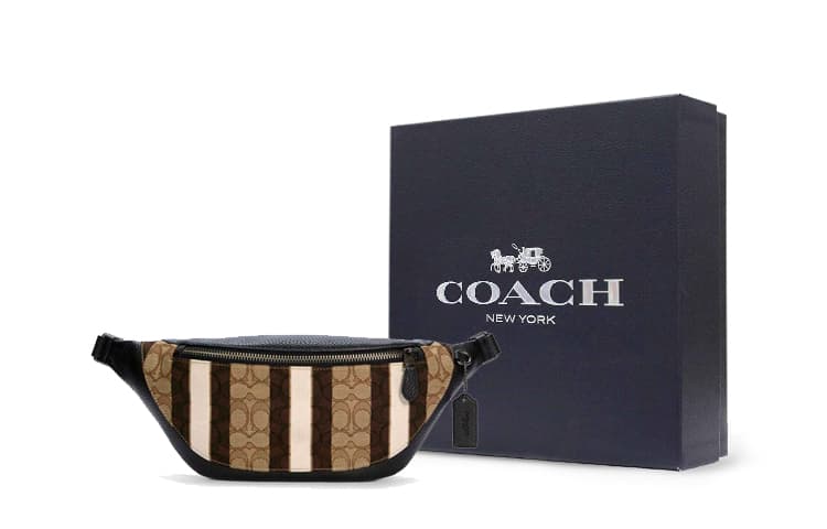 Холщовая сумка через плечо из воловьей кожи COACH Warren, слинг-сумка, поясная сумка, большая мужская мужская сумка цвета хаки и коричневого цвета, многоцветная