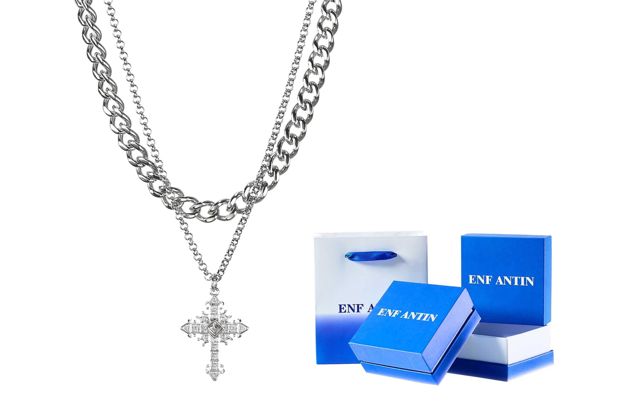 ENFANTIN Ожерелья из титановой стали унисекс