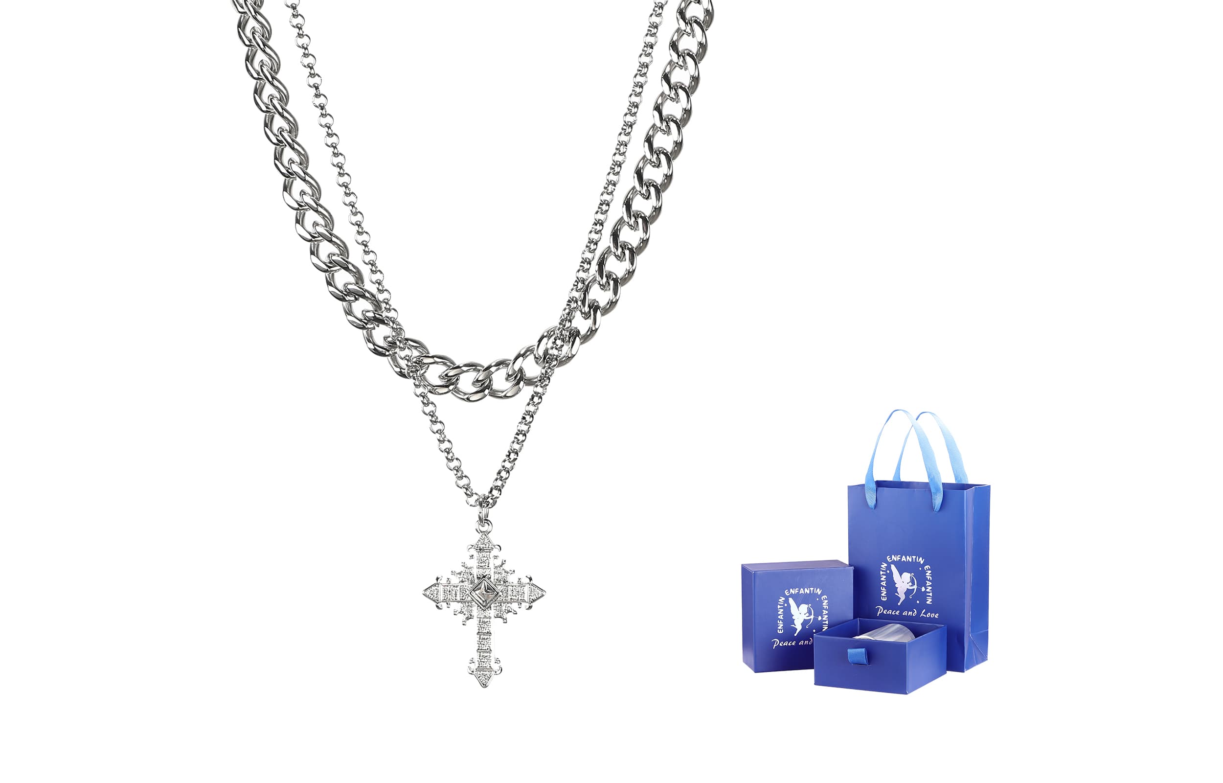 ENFANTIN Ожерелья из титановой стали унисекс