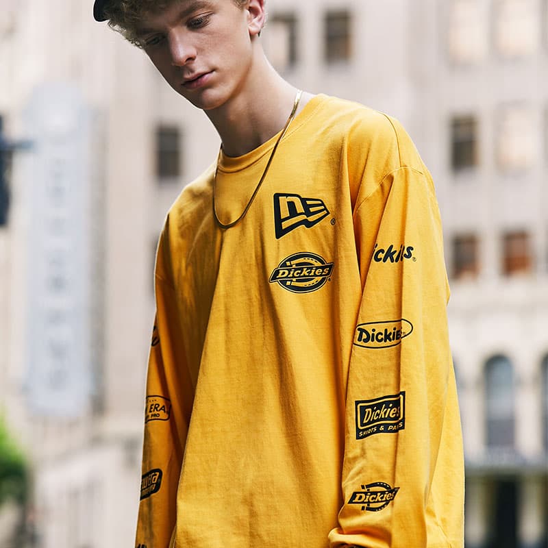 Футболки New Era X Dickies унисекс оранжевые