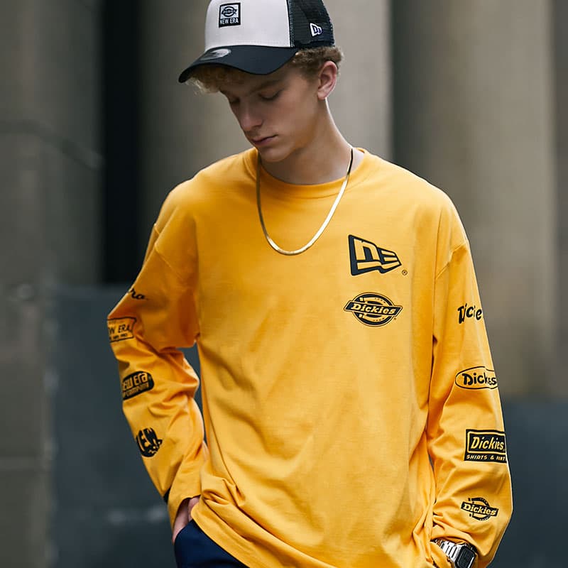 Футболки New Era X Dickies унисекс оранжевые