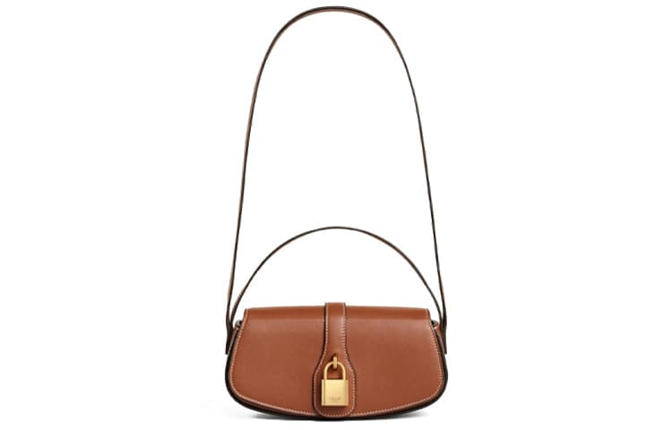 CELINE Tabou Сумка на одно плечо из коровьей кожи, мини-женская, желто-коричневая