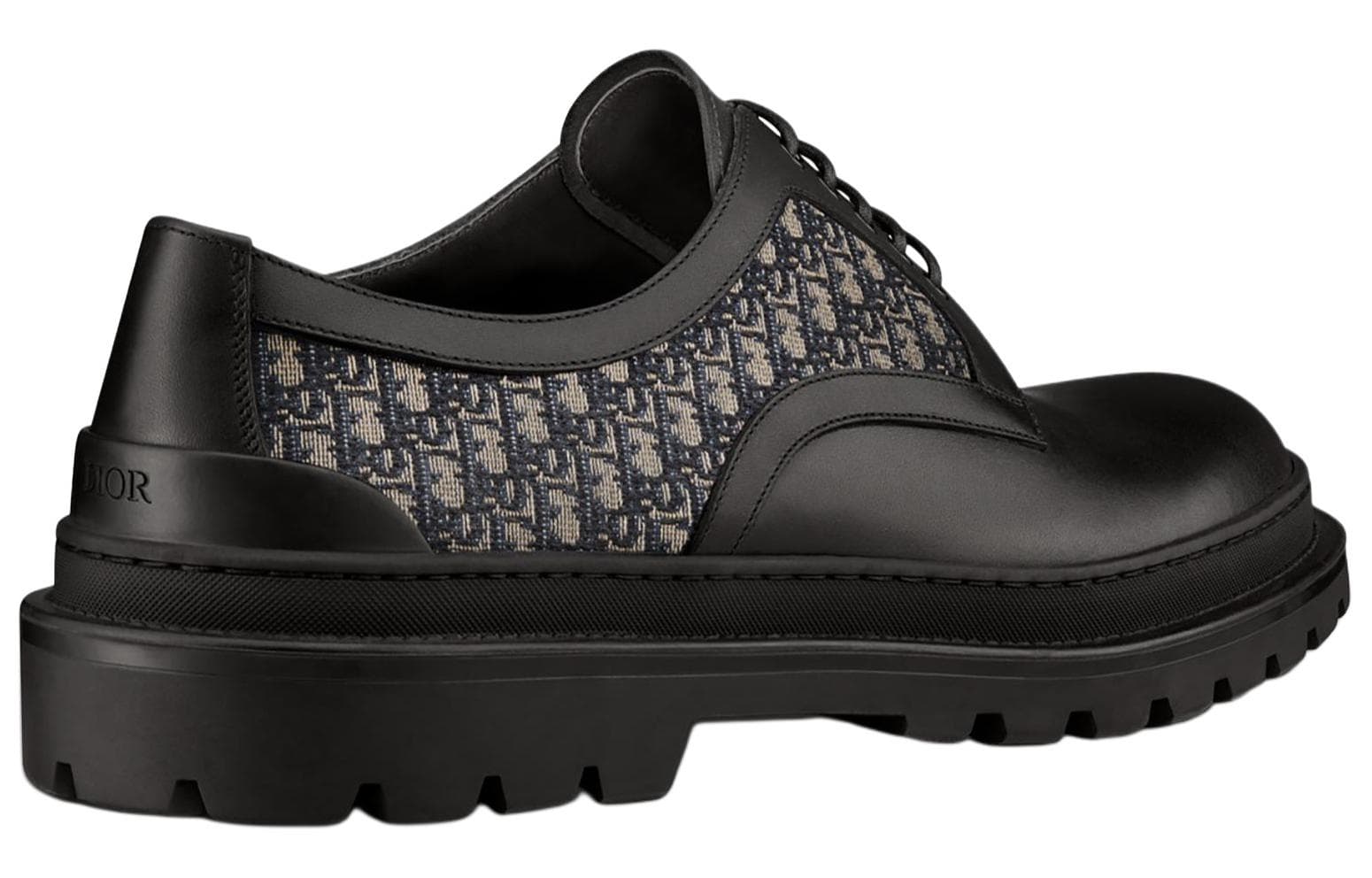 Повседневные кожаные туфли-дерби DIOR Explorer, мужские черные как смоль