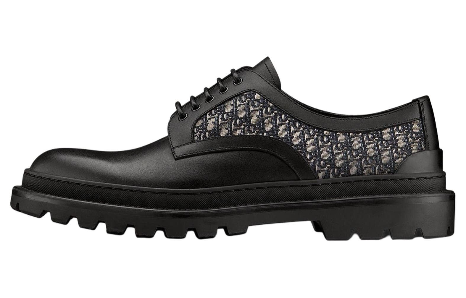 DIOR Explorer Derby Casual Leather Shoes Men's Pitch Black