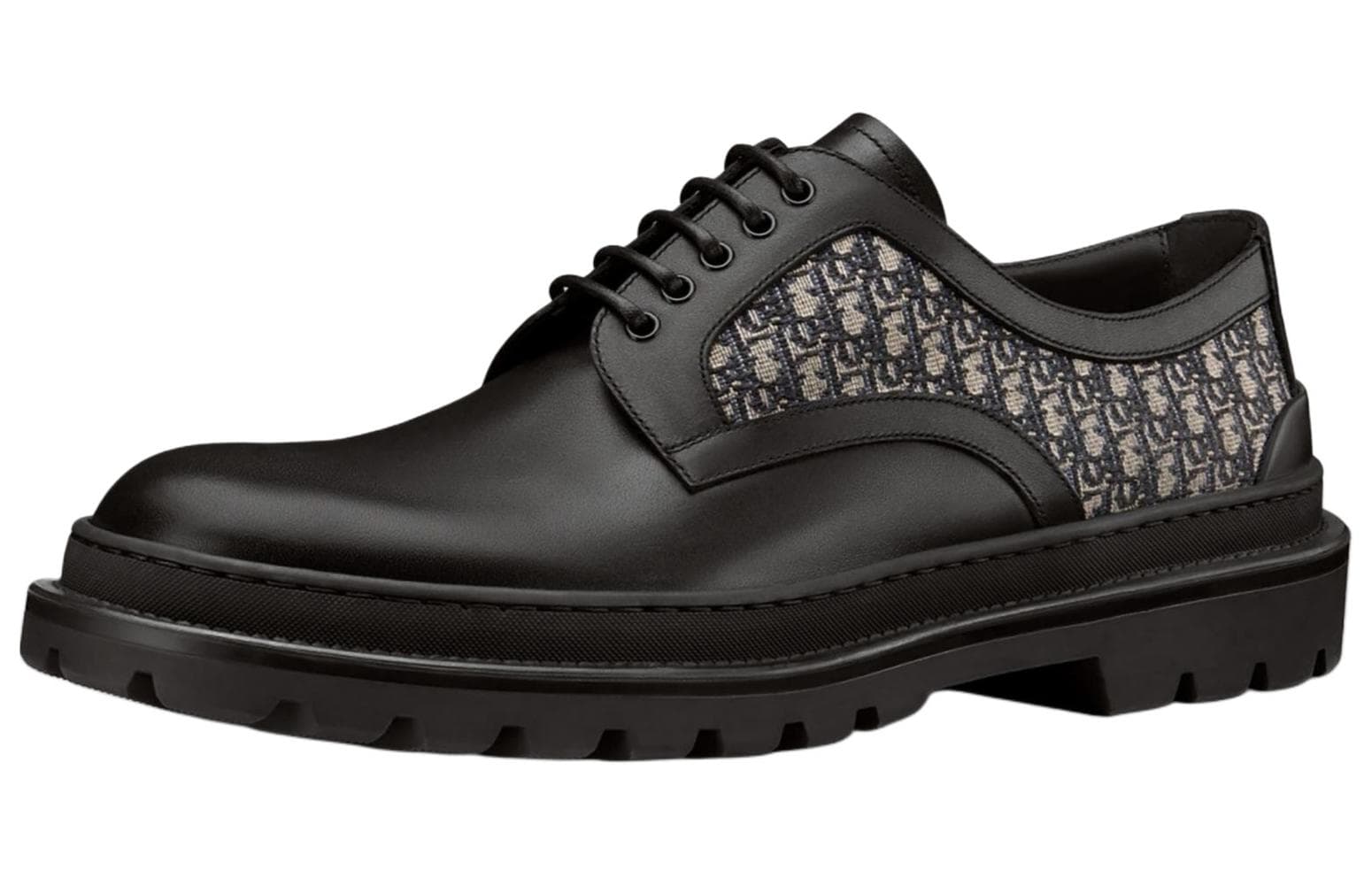 Повседневные кожаные туфли-дерби DIOR Explorer, мужские черные как смоль