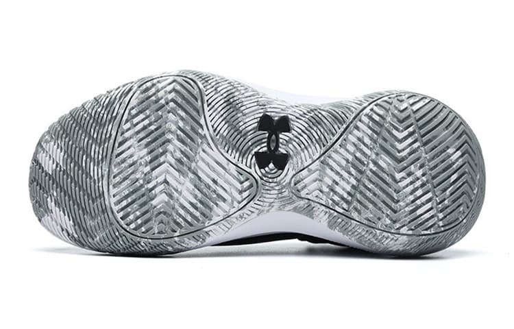 Противоскользящие износостойкие детские баскетбольные кроссовки среднего размера Under Armour Jet '21, черные для подростков