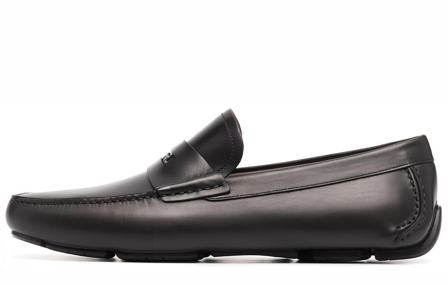 FERRAGAMO Logo-plaque Leather Loafers