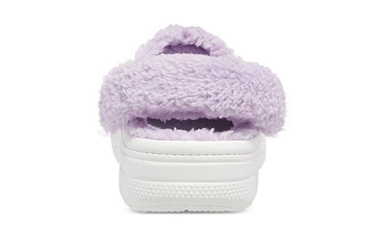 Классические сабо Crocs Baya на подкладке с ремешком, цвет «Белая лила»