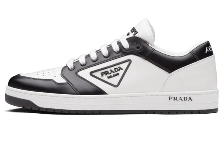PRADA District Leather White Black White