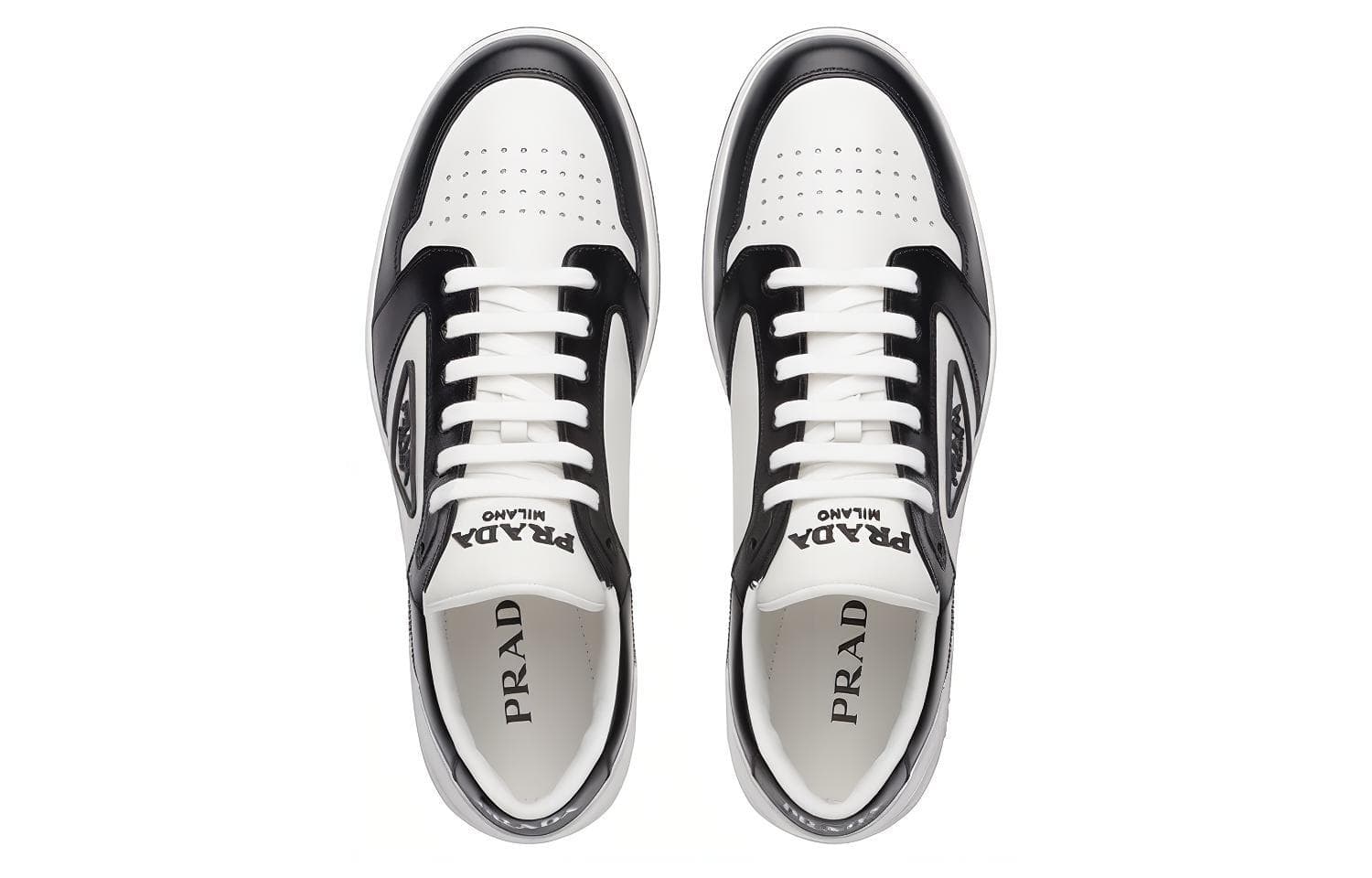 PRADA District Кожа Белый Черный Белый