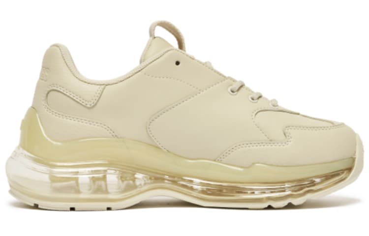 MLB Big Ball Chunky Противоскользящие и износостойкие легкие низкие массивные кроссовки унисекс бежевого цвета