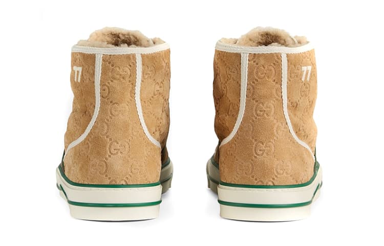 GUCCI Tennis 1977 Высокие, 'Butter Suede Mini GG'