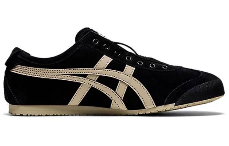 Onitsuka Tiger Mexico 66 Черные кремовые слипоны