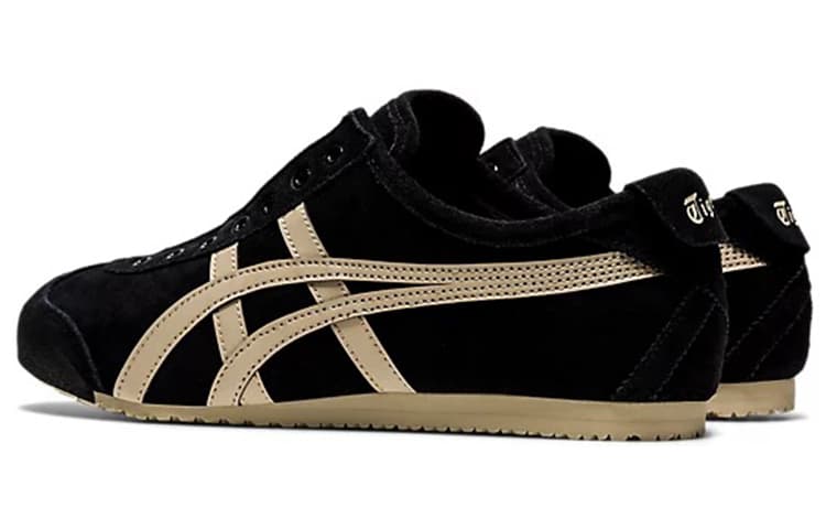 Onitsuka Tiger Mexico 66 Черные кремовые слипоны