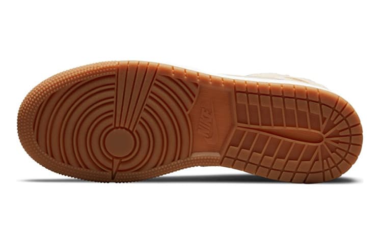 Флисовые кроссовки Jordan 1 Mid Utility Pearl White GS