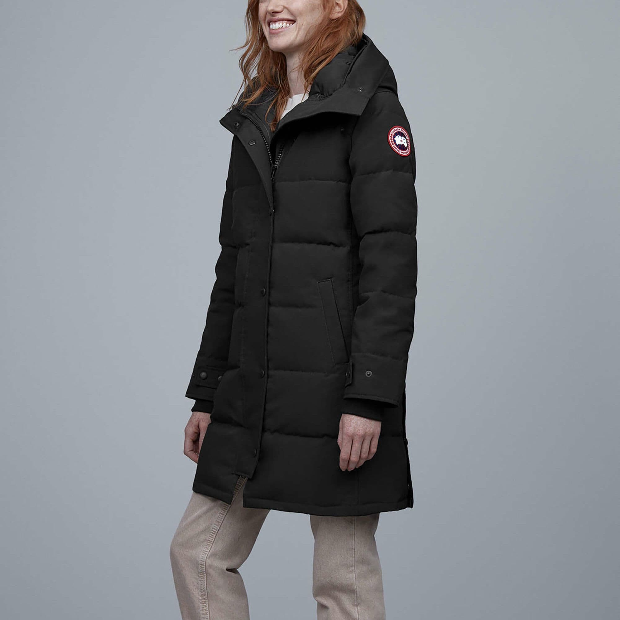 Пуховик Canada Goose, парка, женское, черное