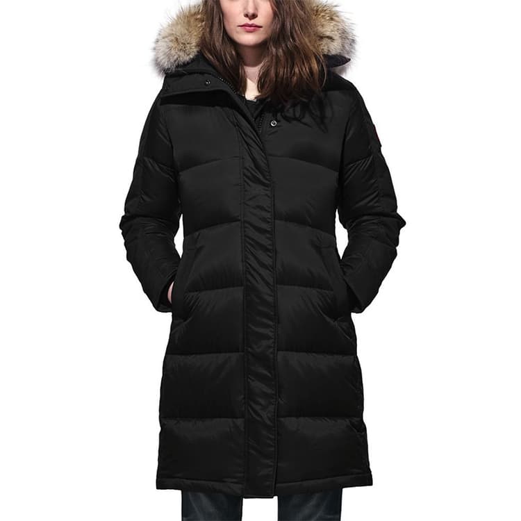 Пуховик Canada Goose, парка, женское, черное